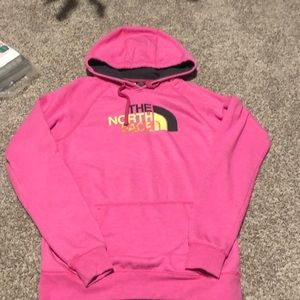 Pink North Face hoodie